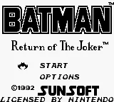 Batman: Return of the Joker – Titulní obrazovka