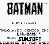 Batman: The Video Game – Titelbildschirm