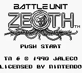 Battle Unit Zeoth – Écran-titre