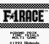F-1 Race – Titulní obrazovka