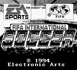 FIFA International Soccer – Titulní obrazovka