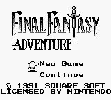 Final Fantasy Adventure – Titulní obrazovka