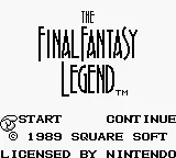 The Final Fantasy Legend – Title screen
