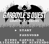 Gargoyle's Quest – Titulní obrazovka