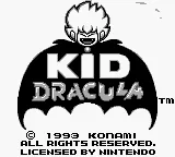 Kid Dracula – Titulní obrazovka