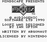 Loopz – Title screen