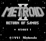 Metroid II: Return of Samus – Écran-titre