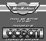 Micro Machines – Title screen