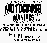 Motocross Maniacs – Titelbildschirm