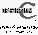Operation C – Titelbildschirm