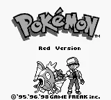 Pokémon Red / Blue / Yellow – Titulní obrazovka