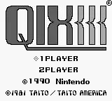 Qix – Titulní obrazovka