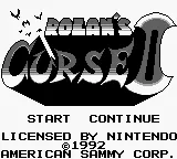Rolan's Curse II – Titulní obrazovka