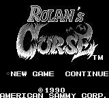 Rolan's Curse – Titulní obrazovka