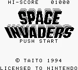 Space Invaders – Title screen