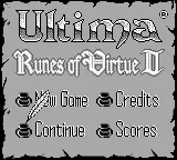 Ultima: Runes of Virtue II – Title screen