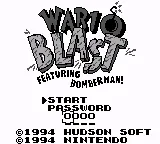 Wario Blast Featuring Bomberman! – Écran-titre