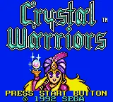 Crystal Warriors – Titelbildschirm