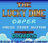 The Lucky Dime Caper – Titulní obrazovka