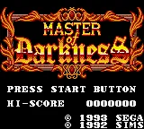 Master of Darkness – Titulní obrazovka