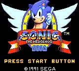 Sonic the Hedgehog (8-bit) – Titulní obrazovka