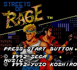 Streets of Rage (GG) – Titelbildschirm