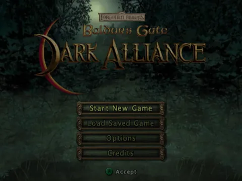 Baldur's Gate: Dark Alliance – Titelbildschirm