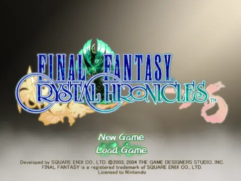 Final Fantasy Crystal Chronicles – Titulní obrazovka