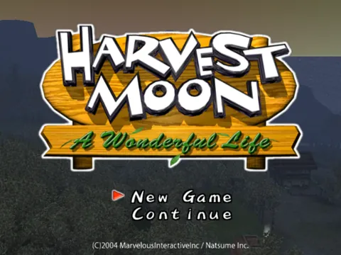 Harvest Moon: A Wonderful Life – Titulní obrazovka