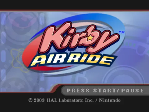 Kirby Air Ride – Titulní obrazovka