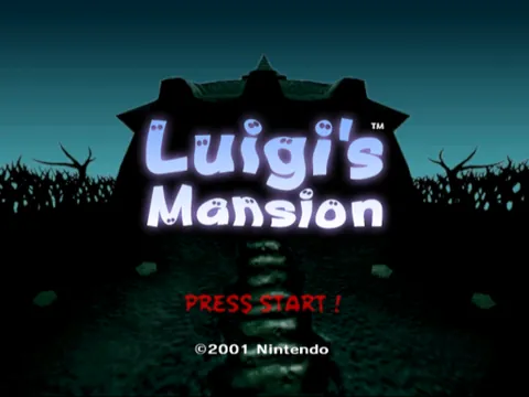 Luigi's Mansion – Titulní obrazovka