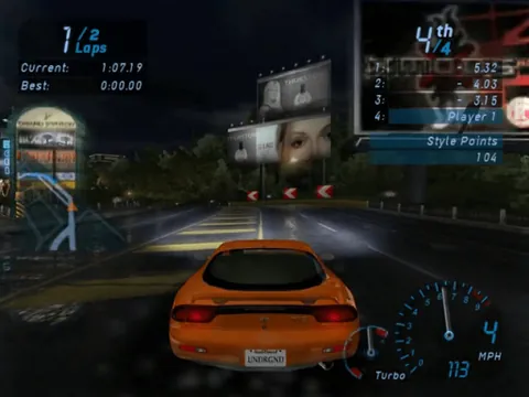 Need for Speed: Underground – In-game