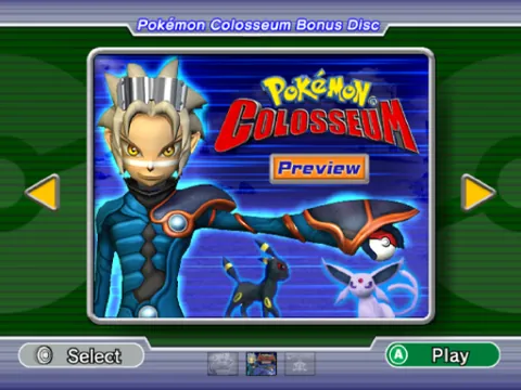Pokémon Colosseum – Titelbildschirm