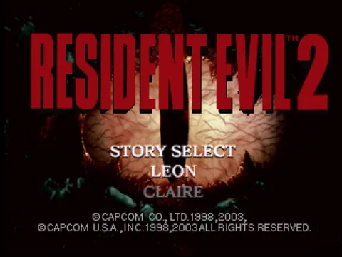 Resident Evil 2 – Titulní obrazovka
