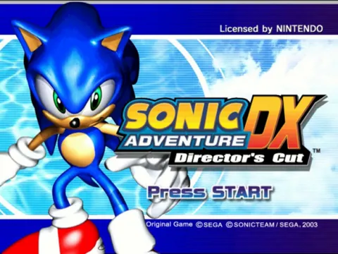 Sonic Adventure DX: Director's Cut – Titulní obrazovka
