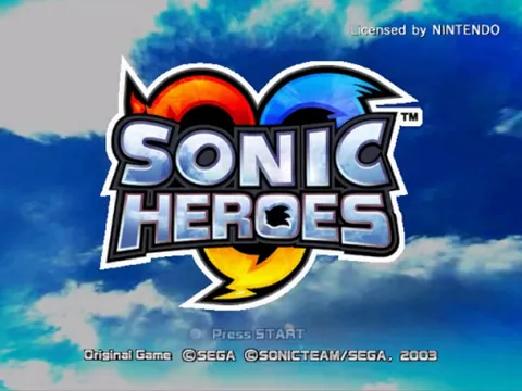 Sonic Heroes – Titulní obrazovka