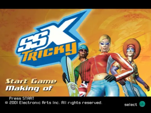 SSX Tricky – Titulní obrazovka