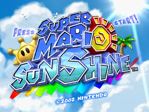 Super Mario Sunshine – Titulní obrazovka