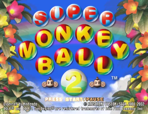 Super Monkey Ball 2 – Titulní obrazovka