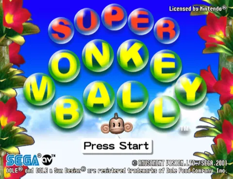 Super Monkey Ball – Title screen