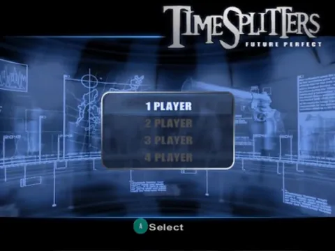 TimeSplitters: Future Perfect – Titulní obrazovka