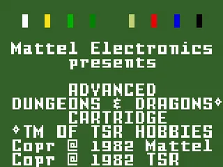 Advanced Dungeons & Dragons – Titelbildschirm