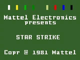 Star Strike – Titulní obrazovka