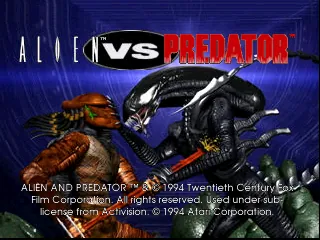 Alien vs Predator – Titulní obrazovka