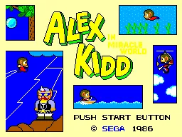 Alex Kidd in Miracle World – Titulní obrazovka