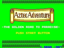 Aztec Adventure – Titulní obrazovka