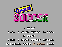 Great Soccer – Title screen