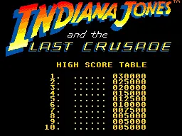 Indiana Jones and the Last Crusade – Titelbildschirm