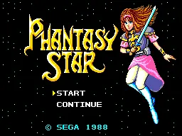 Phantasy Star (SMS) – Titelbildschirm
