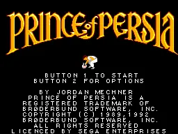Prince of Persia – Titulní obrazovka